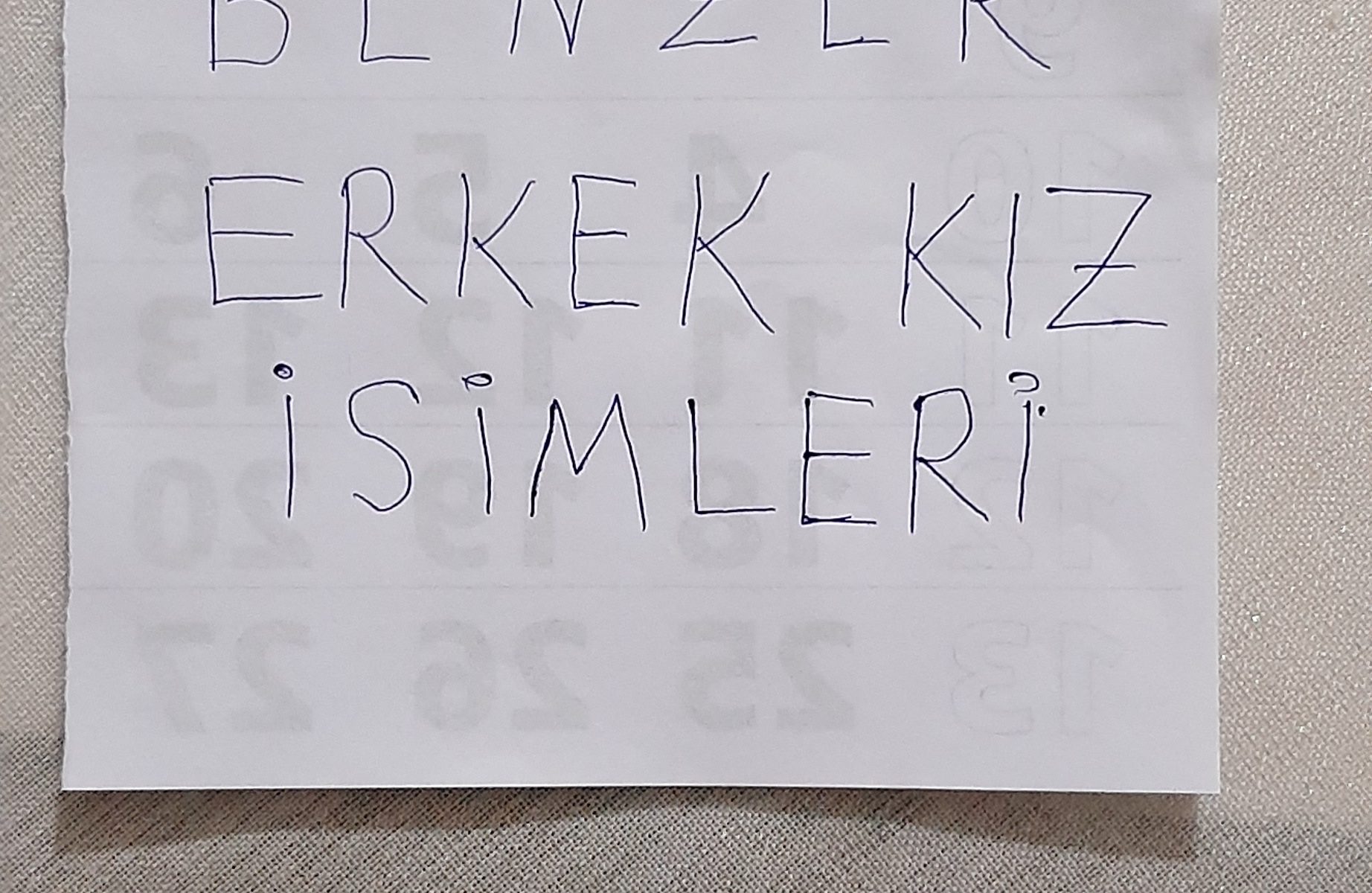 BENZER ERKEK ve KADIN İSİMLERİ.